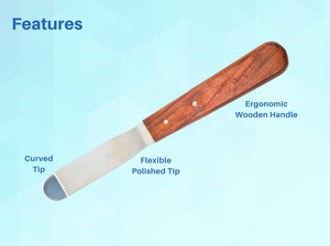 Ensemble professionnel de spatules cosmétiques à double extrémité en acier inoxydable, cuillère à sculpter et spatule dentelée, outils de maquillage - Product Image 2