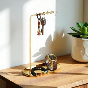Organizador de Joyas Inteligente con Ganchos para Llaves, Soporte para Relojes, Bandeja de Almacenamiento, Diseño que Ahorra Espacio, Exhibición Moderna y Elegante para Uso Diario - Product Image 2