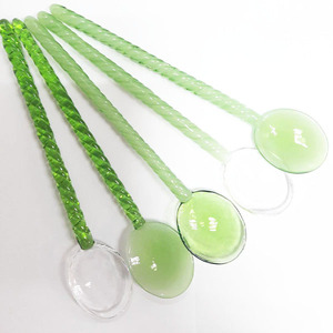 Cucharas pequeñas de un solo uso, cuchara de postre de vidrio de colores borosilicato - Product Image 6