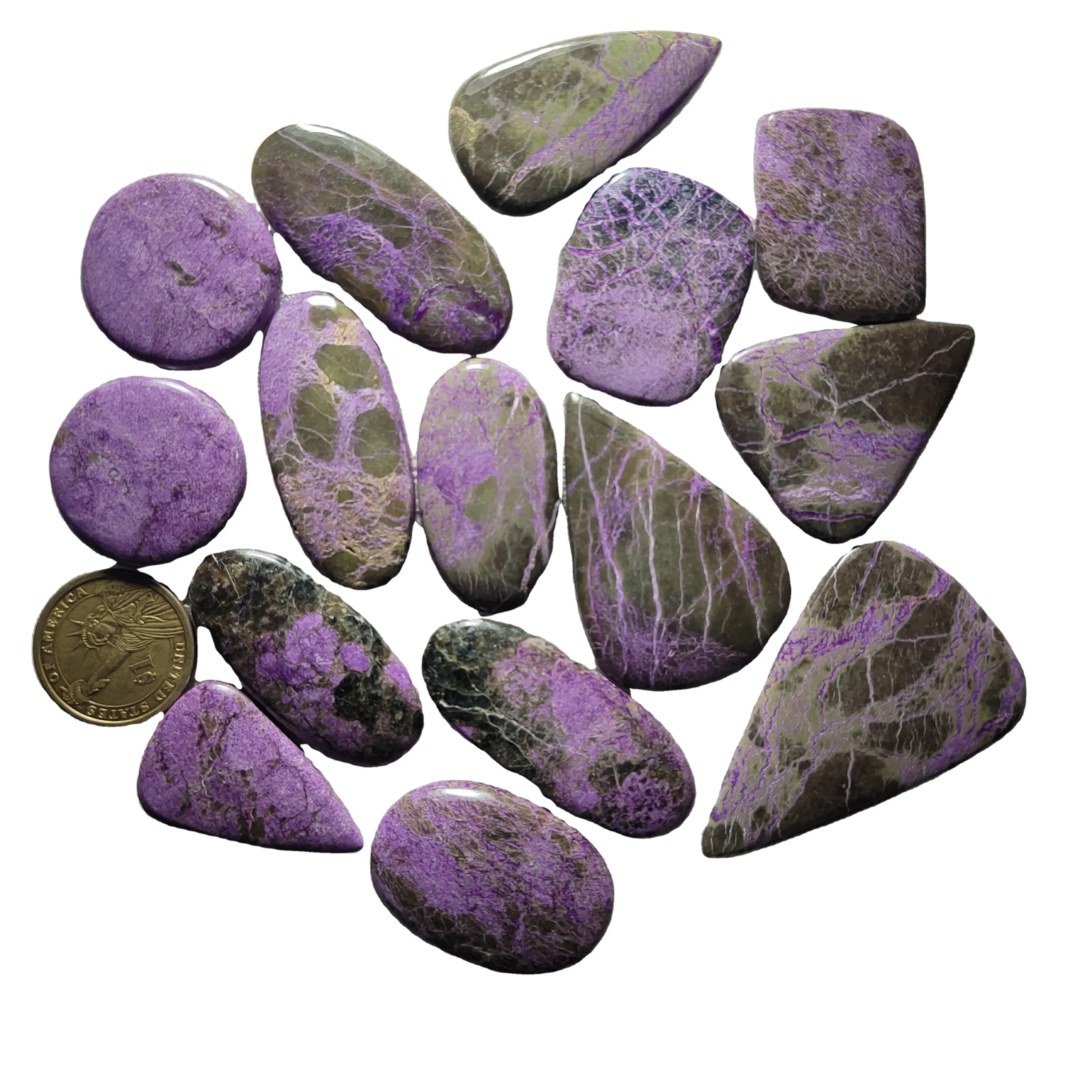 High Quality Natural Free Size Stichtite Loose Gemstone Cabochon Lot For Healing Jewelry Jewelry Gemstone Wholesale Price