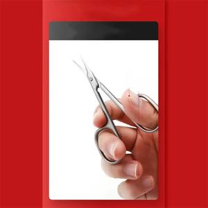 Stainless Steel <b>Cuticle</b> <b>Scissors</b> With Sharp Straight Blades For Manicure Beauty Tools Adult Use Round Handle Durable Design - Product Image 5