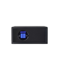 Coffre-fort numérique pour hôtel 2026 avec serrure électronique à code, en acier noir, durable, accès par clé, 1,5 mm (porte) / 2 mm (corps) EM-1942-BC