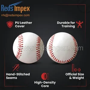 Ballon de baseball de taille officielle en matériau PU durable avec noyau en liège pour l'entraînement, les matchs, les jeux en intérieur et en extérieur, jeu professionnel - Product Image 3