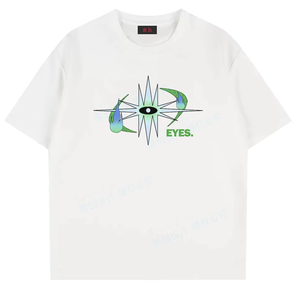 T-shirt Streetwear Homme en Coton French Terry à Manches 3/4, Coupe Boxy Courte, Impression DTG Personnalisée pour Hommes - Product Image 6