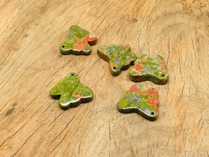 Natural Unakite Butterfly Pendant Handcrafted <b>Crystal</b> Butterfly Charm for Jewelry Making - Product Image 4