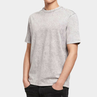 T-shirts pour hommes coupe ajustée, effet délavé, 100% coton, écologiques, séchage rapide, manches courtes, haute qualité, style décontracté, col rond, streetwear