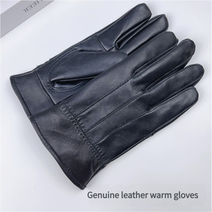 Gants de vélo en cuir véritable, chauds, longueur poignet, thermiques, non doublés, décontractés, pour le sport, l'été et l'hiver, usage quotidien - Product Image 5