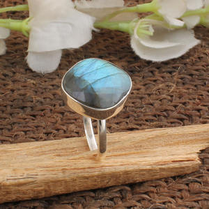 925 Sterling <b>Silver</b> Bezel Setting Turquoise Brilliant Cut Handmade Classic <b>Boho</b> Dainty Solitaire <b>Ring</b> Certified Jaipur Unisex - Product Image 4