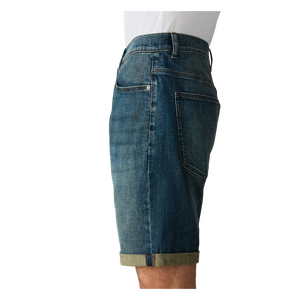 Pantalones Cortos Bermuda de Mezclilla para Hombre, Lavado Claro, Cintura Media, Pierna Recta, Estilo Casual con Bordado, para Verano - Product Image 2