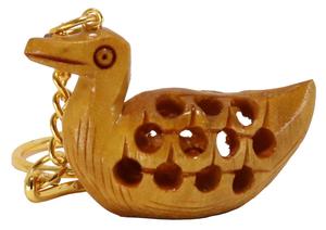 Llavero de pato de madera hecho a mano, bonito llavero de animal, soporte ligero de madera para coche, bicicleta, hogar - Product Image 3