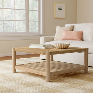 Mesa de centro de cóctel cuadrada tejida - Product Image 2