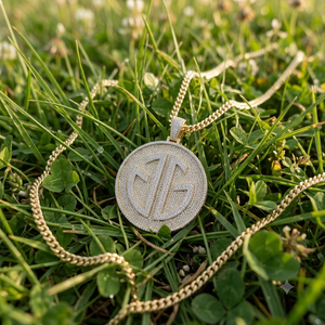 Collier pour homme en argent sterling 925 plaqué or rose, avec grand cercle de moissanite, lettre initiale personnalisée, style hip-hop, idéal pour les fêtes - Product Image 3