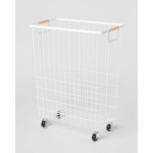 Premium Heavy Duty Metal Rolling Laundry <b>Basket</b> With Wheels <b>Hamper</b> <b>For</b> Dirty Clothes Baking Metal Laundry <b>For</b> Home Decorative - Product Image 2