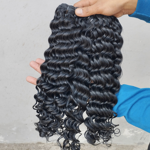 Extensiones de cabello humano virgen birmano sin procesar, cabello rizado profundo Natural sin procesar, alineación de cutículas, muestra gratis, cabello ondulado Natural - Product Image 4