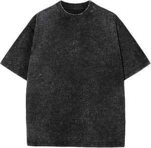T-shirt vintage personnalisé délavé à l'acide, impression personnalisée, épaules tombantes, streetwear, t-shirt surdimensionné effet usé - Product Image 6