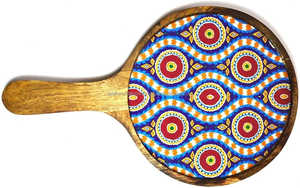 Tabla de Servir de Lujo Hecha a Mano de Alta Calidad con Diseño Rústico de Nácar y Madera, Tamaño Personalizado, 2 cm de Grosor, para el Hogar - Product Image 4