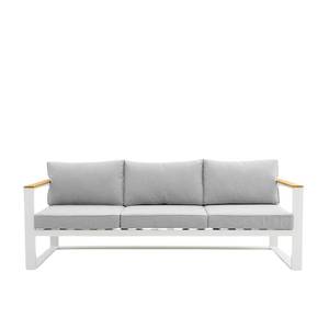 Outdoor Hivo Wooden <b>Garden</b> <b>Sofa</b> Set UV-Resistant PE Rattan High-Density Foam Cushions Patio Couch Table for Balcony Courtyard - Product Image 2