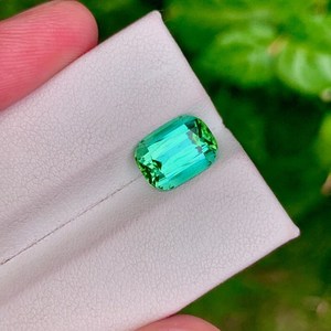 Turmalina Verde Menta Natural, Piedra Preciosa Suelta, Facetada, Calidad Premium, para Joyería - Product Image 1