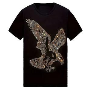 Chemise Homme 100% Coton à Manches Courtes Personnalisée avec Strass Coupe Classique Écologique Tendance Scintillante Légère GSM - Product Image 1