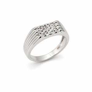 925 Sterling <b>Silver</b> Engraved Geometric Band <b>Ring</b> for <b>Men</b> Wedding Daily Wear Gift High Polish Finish - Product Image 3
