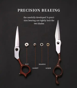 Premium <b>Mirror</b> Polished Professional Barber Shears-<b>Lightweight</b> Medium Handle Haircut Stainless Steel Rust-Free Finish Reasonable - Product Image 2