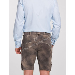Shorts bavarois en cuir de chèvre véritable, vintage, écologiques, personnalisés et brodés pour homme, hiver - Product Image 6
