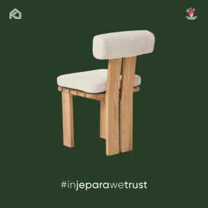 Chaise d'hôtel moderne en bois de chêne avec coussin en mousse, dossier solide, pieds coniques, design scandinave, pour salle à manger, villa, extérieur, intérieur - Product Image 2