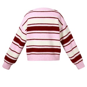 High Quality Breathable <b>Lightweight</b> Knit V-Neck <b>Cardigan</b> Classic Striped Varsity Jacket Style Sweater for Men - Product Image 6