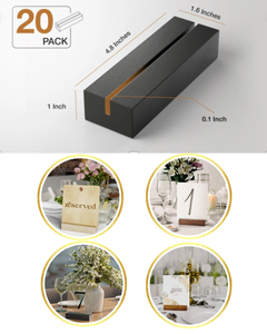 Exhibidores de Tarjetas con Números en Color Madera Natural, Hechos de Madera Dura, para Exhibición en Tiendas, Escritorios y Promociones - Product Image 5