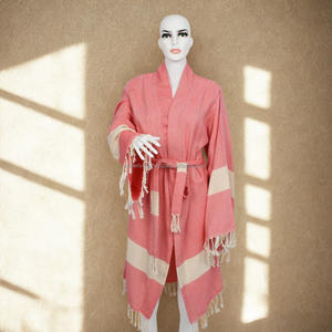 Peignoir de hammam fait main à la demande avec motif en chevron, serviette de bain turque de haute qualité à rayures, enveloppe de plage - Product Image 1