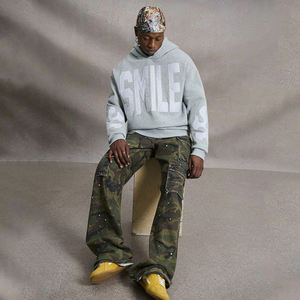 Sweat-shirts décontractés pour hommes, coupe ample, pull-over, fabrication OEM/ODM, livraison directe d'usine, broderie, patch, sweats à capuche surdimensionnés pour hommes - Product Image 5