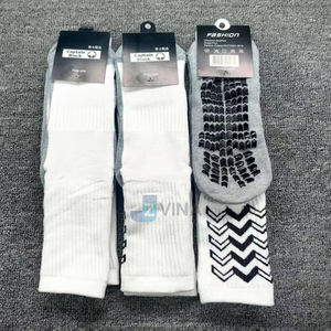 JZVINA Anti Slip <b>Crew</b> <b>Socks</b> With Geometric Pattern For Men <b>Women</b> Casual Wear Summer Breathable Knitted Non Slip <b>Socks</b> - Product Image 4