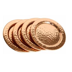 Sous-verres en aluminium et laiton de haute qualité, couleur or ivoire, personnalisables, avec design martelé, pour tasses à thé ou verres - Product Image 4