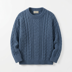 GUDZ KLEREN <b>Men's</b> Standard Knitted Cable <b>Cardigan</b> Full Sleeve Winter Solid Color Anti-Pilling 100% Acrylic Custom Logo Front - Product Image 2