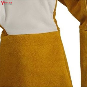 Gants de travail de haute qualité pour la soudure, la construction, la sécurité électrique, anti-coupure, résistants à la chaleur, respirants, en coton lisse 8 oz - Product Image 5