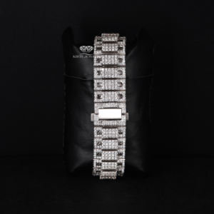 Luxury Full Iced Out Moissanite Diamond Watch Rainbow Roman Numeral Dial White Tone Hip Hop Stainless Steel <b>Automatic</b> Watch - Product Image 5