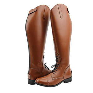 Botas de equitación de cuero de alta calidad TWILL SPORTS con suela resistente y duradera para trabajo en establos y equitación. - Product Image 1