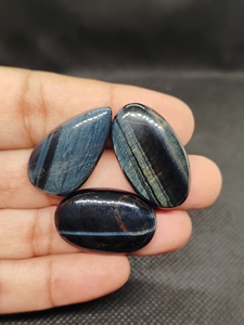 Pierres d'agate œil de tigre naturel ovales cabochon pour bijoux - Product Image 4