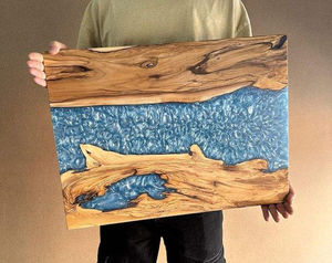 Custom Made High Quality Wood And Resin Tray Wooden <b>Epoxy</b> Tea <b>Coffee</b> Serving Tray - Product Image 6
