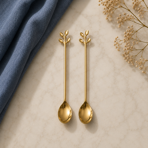 Hot Selling Gold Tone Salad <b>Servers</b> Set with Stone Handles High End Kitchen Serving Utensils - Product Image 6