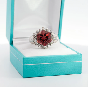 Vintage Women's Alloy 925 <b>Silver</b> Plated Diamond Square Cut Prong Setting Engagement Gemstone IGI Certified January Birthstone - Product Image 3