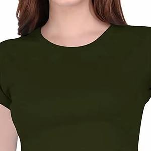 T-shirt court de style coréen pour femmes, T-shirt à manches courtes à la mode, chemise décontractée à coupe décontractée pour femmes - Product Image 5