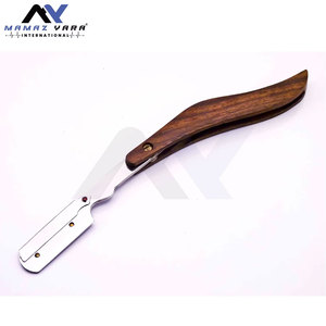 มีดโกนหนวดมืออาชีพ ลดราคาพิเศษ ใบมีดสแตนเลสเปลี่ยนได้ ด้ามไม้คุณภาพสูง ทนทาน คมกริบ ราคาประหยัด อุปกรณ์โกนหนวด - Product Image 2