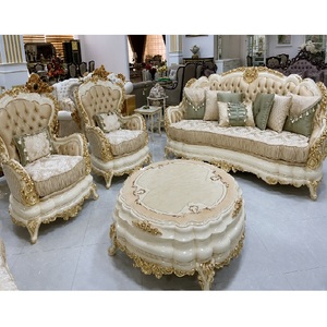 Juego de Sofás de 5 Plazas Estilo Victoriano para Sala de Estar, Compre Muebles Clásicos Tallados para Sala de Estar, Muebles para el Hogar Personalizados - Product Image 1