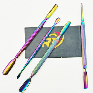 Custom Logo Reusable Professional Manicure <b>Tool</b> Stainless Steel Cuticle Pusher Double Ended Nail Cleaner Cuticle <b>Remover</b> - Product Image 1