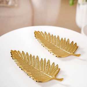 Silver Maple Leaf Stainless Steel Polished Textured Shaped Dish Key Jewelry Storage <b>Plate</b> Table Top Organizer Eco-Friendly - Product Image 4