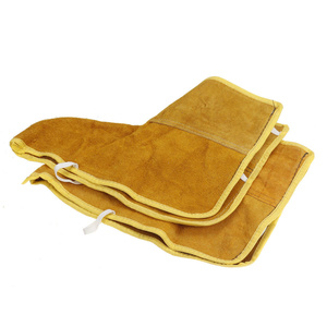 Men's Yellow Cowhide Leather Safety Clothing Heat Resistant Flame Retardant Gardening Protector Shoe Cover for Welding Feet - Product Image 5