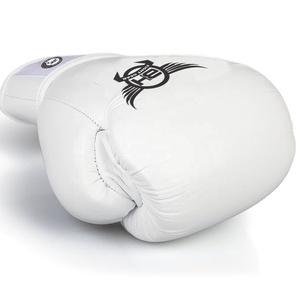 Guantes de Boxeo Profesionales Duraderos de Cuero Premium con Cierre de Cordones y Soporte de Muñeca con Velcro para Entrenamiento y Sparring - Product Image 2