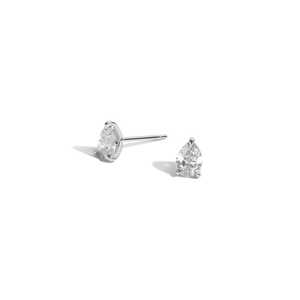 2 Carat Pear Diamond <b>Stud</b> <b>Earrings</b> Wholesale 14k Solid Gold Lab Grown Claw Prong V Bottom Minimalist Solitaire Dainty <b>Stud</b> Pairs - Product Image 6