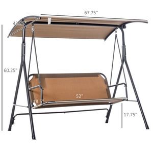 Dondolo da Veranda Contemporaneo in Metallo per Giardini, Soggiorni, Camere da Letto e Hotel - Product Image 3